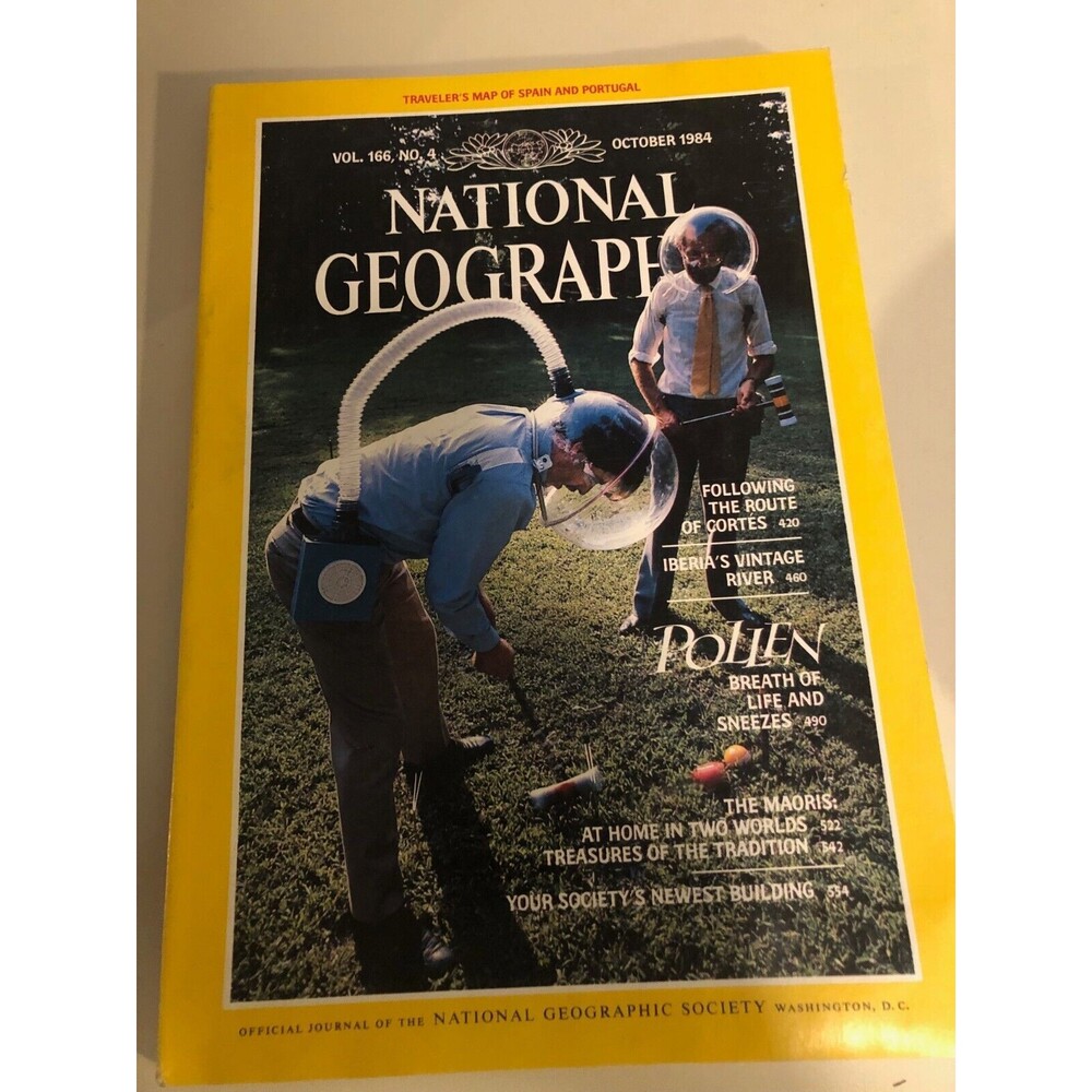 National Geographic Magazine October 1984 Issue (Spain/Portugal Map)